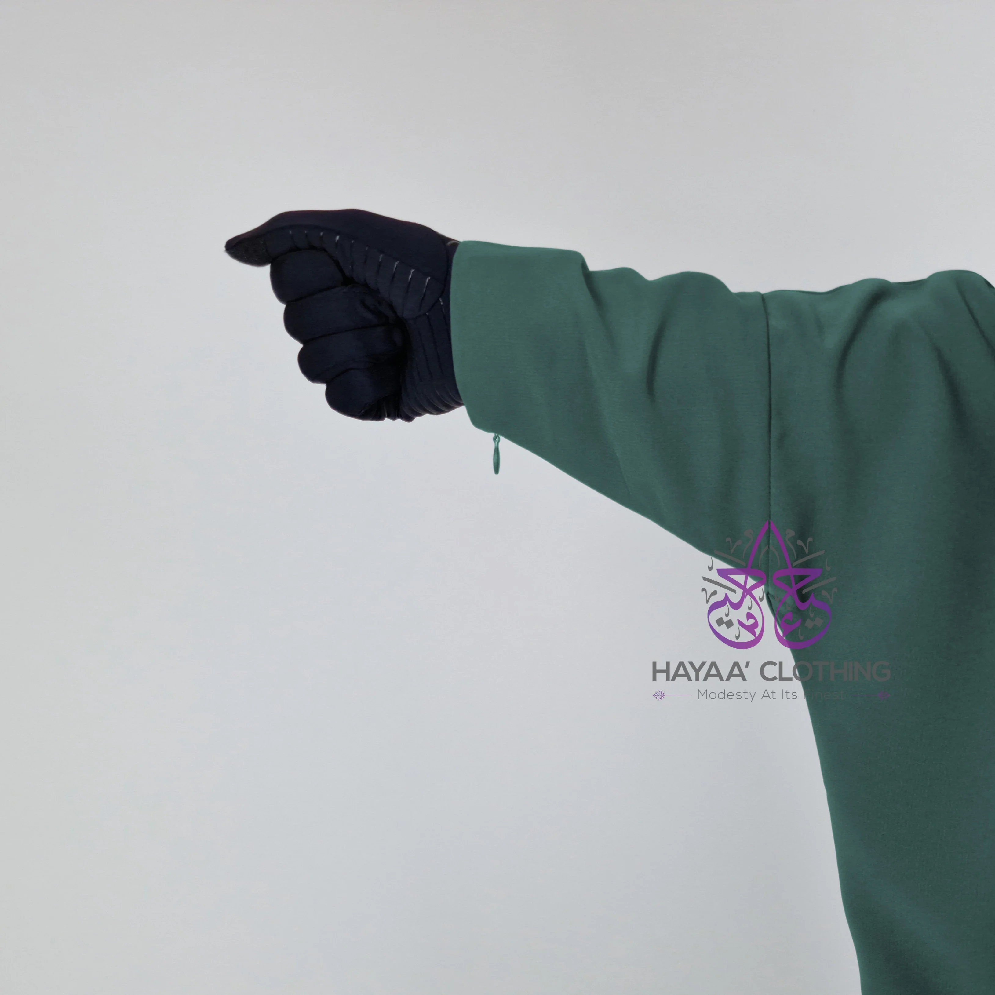 Batwing Abaya - Dark Sage | Wudu & Nursing Friendly - Image 3