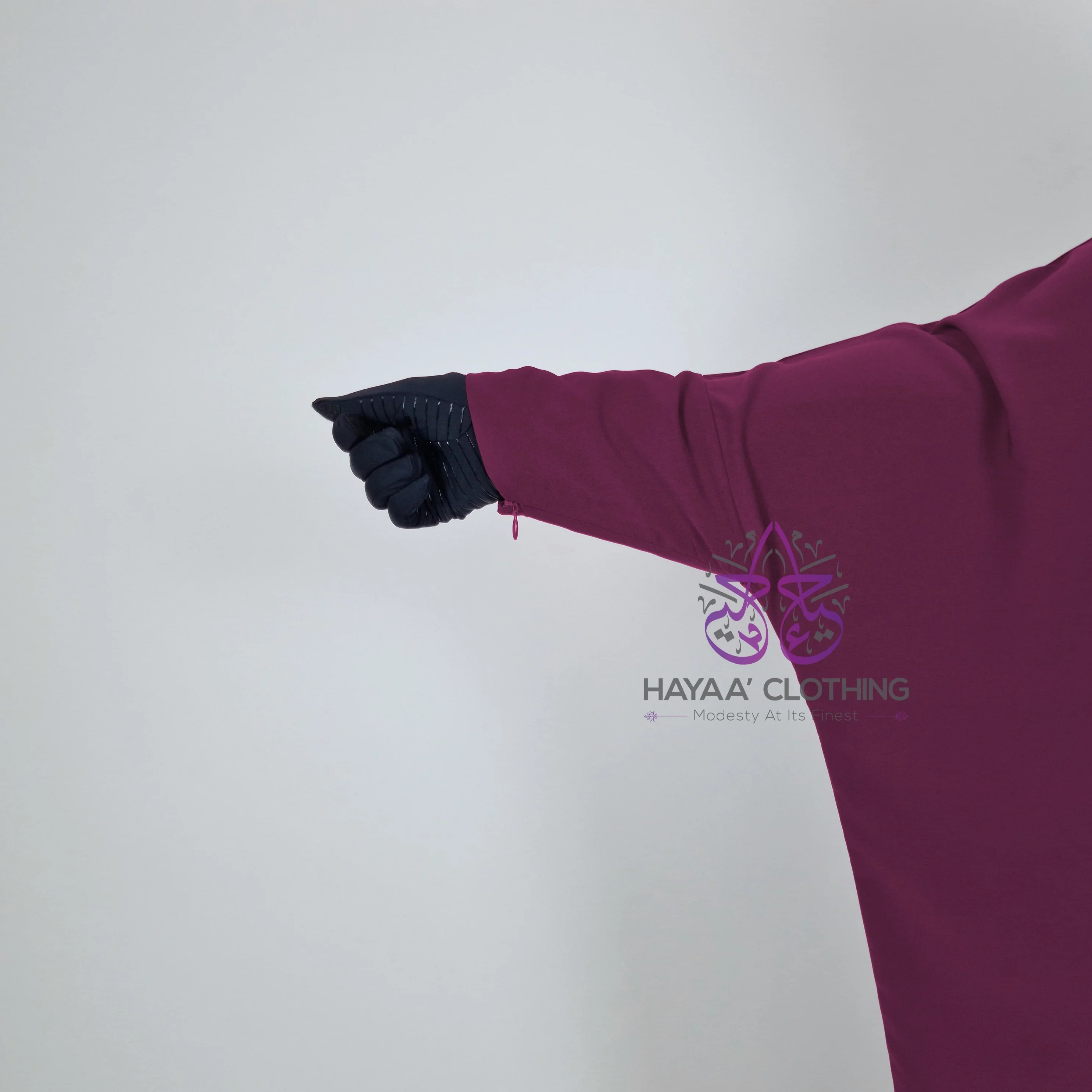 Batwing Abaya - Mulberry | Wudu & Nursing Friendly - Image 3