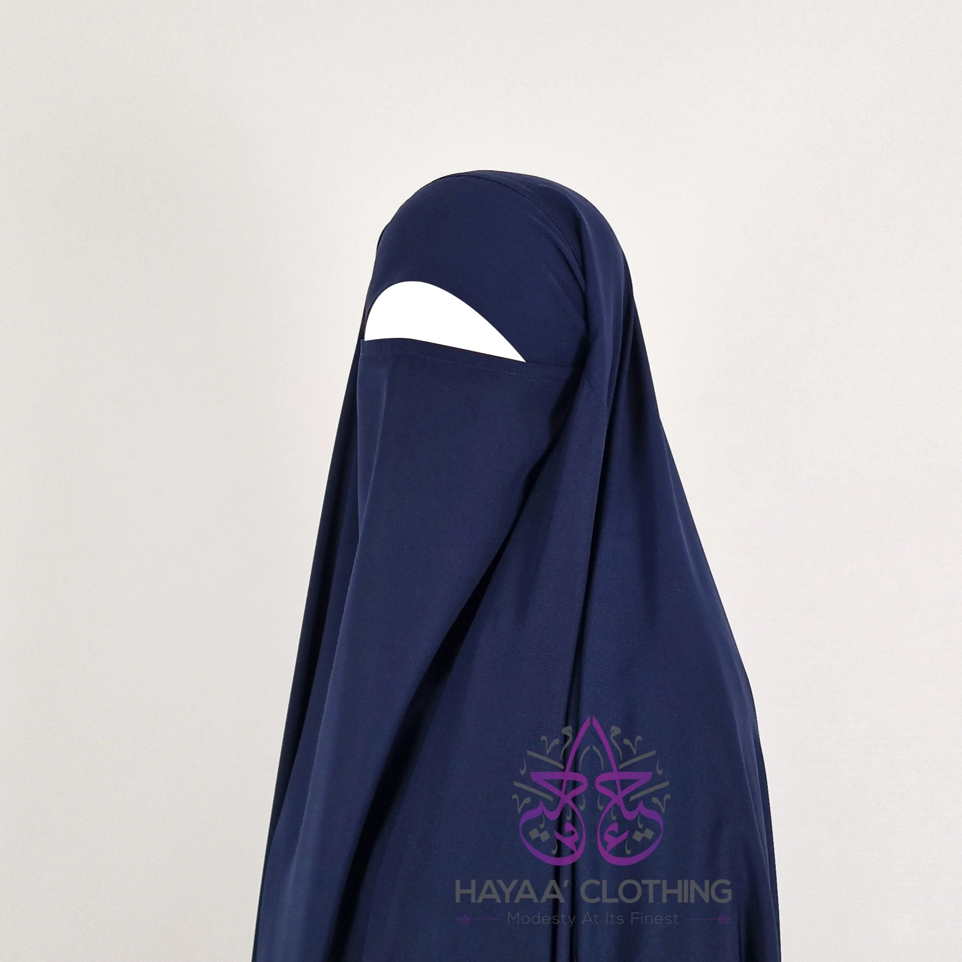 Jilbab Safiyyah 1 Piece - Midnight Blue - Image 5