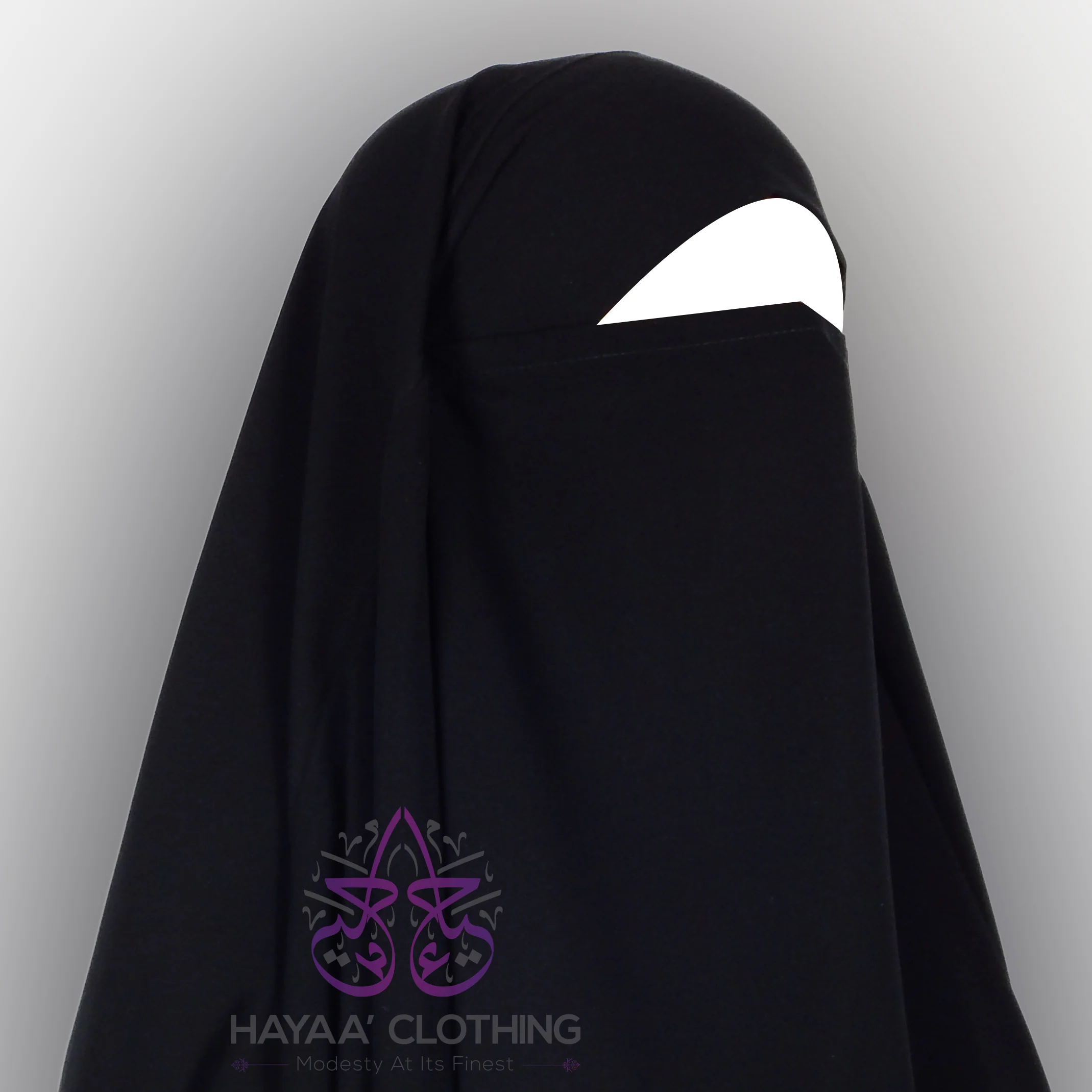 Jilbab Safiyyah 1 Piece - Black - Image 3