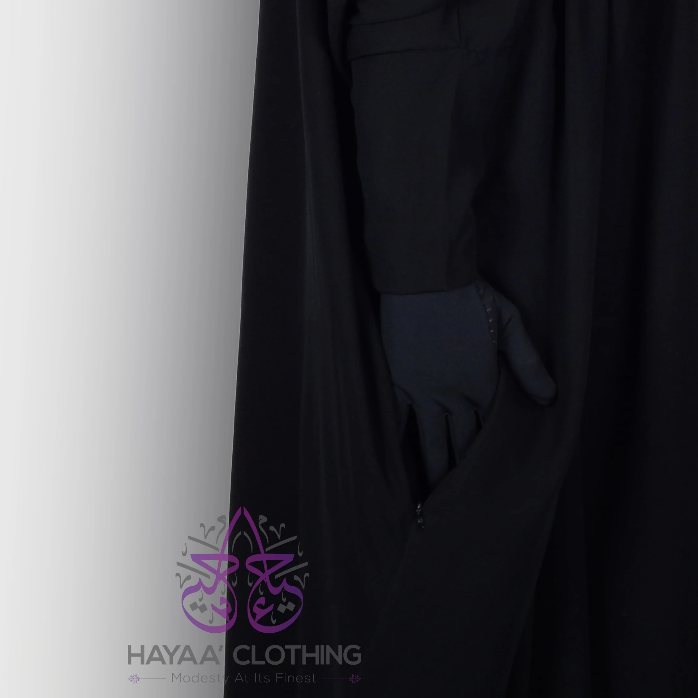 Jilbab Safiyyah 1 Piece - Black - Image 5