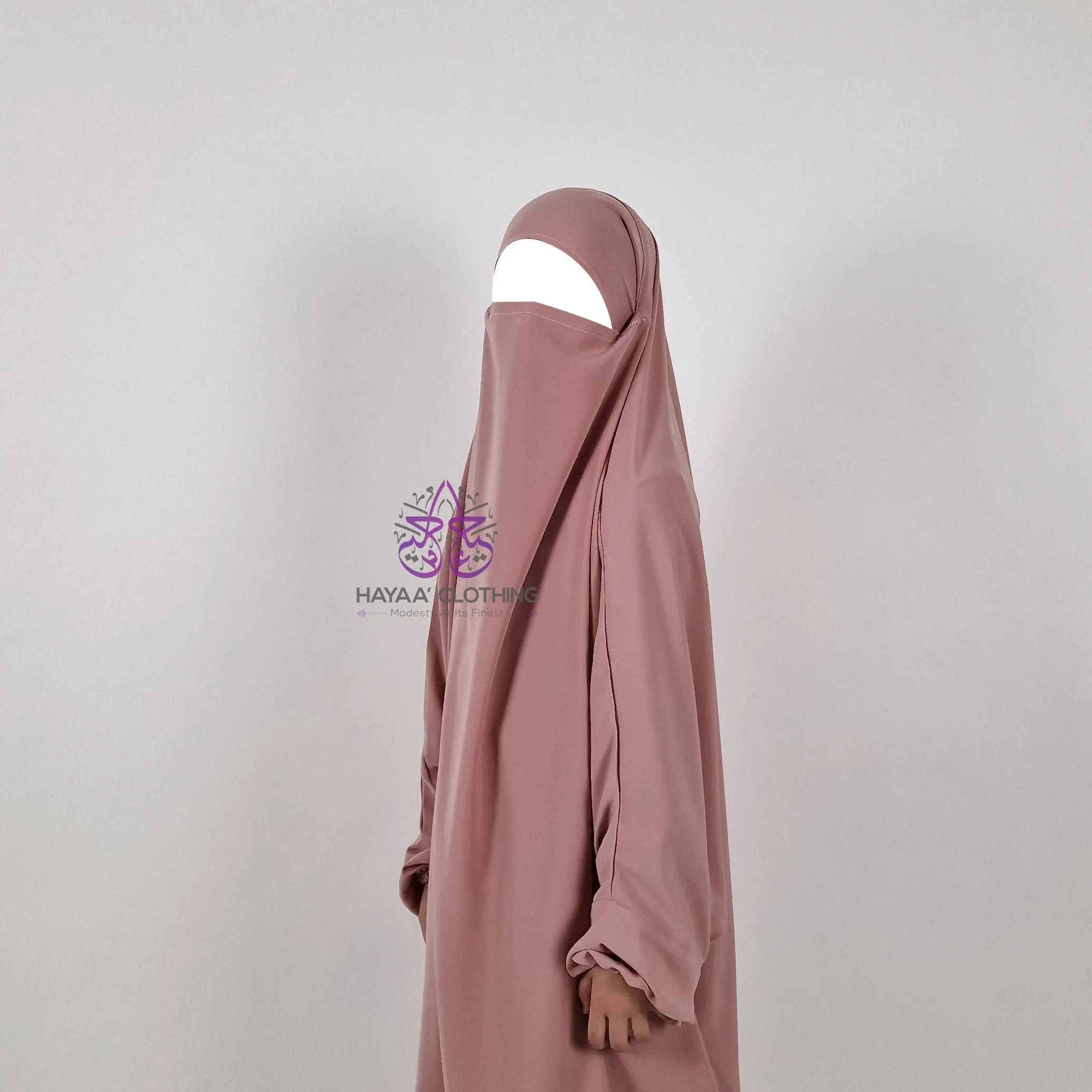 Jilbab Zaynab (girls) 2 Piece - Pink - Image 4